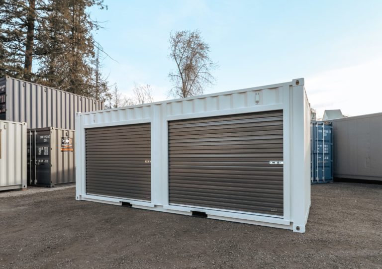 20&prime; Shipping Container + (2)  8&prime; Rollup Doors