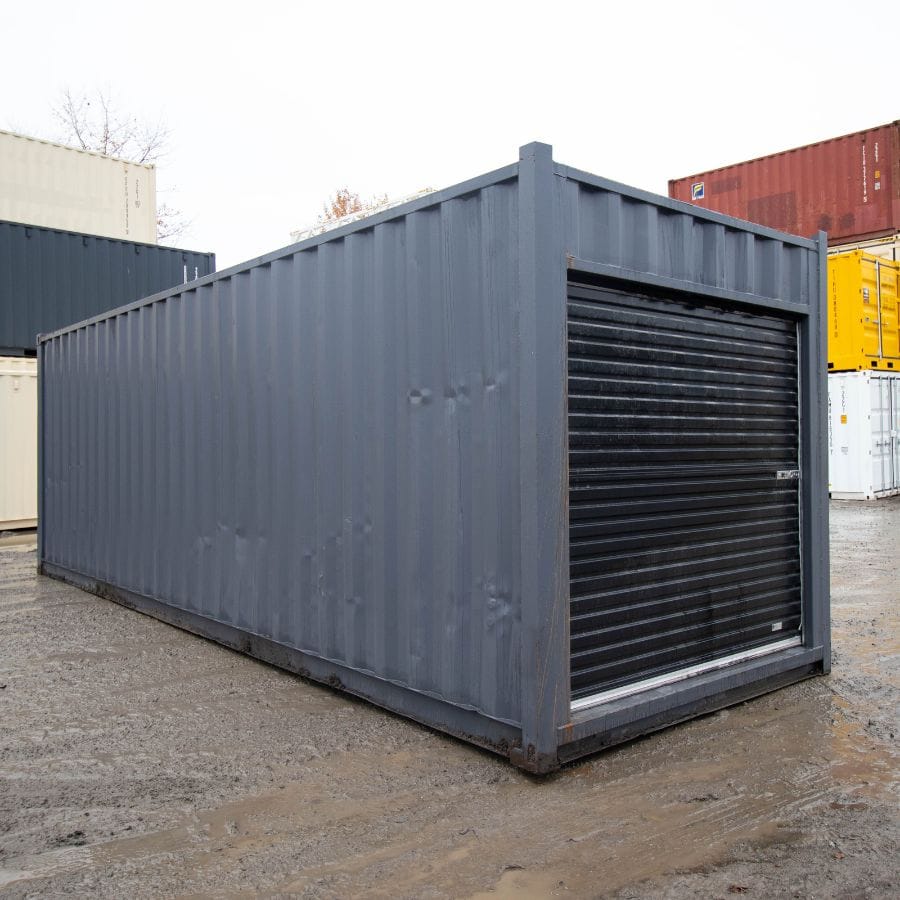 25&prime; Cut-Down Shipping Container w/Roll-Up Door - Container Consultants Australia